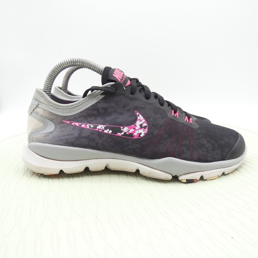 Nike Free TR 5 Womens Training Shoes Black Grey Pink Camo 819027-001 Size 7